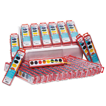 Creative Arts® Charles Leonard Watercolor Paint Pan Kit Class Pack, 8 Assorted Colors, 1 Oz Palette Tray, 36 Kits-box freeshipping - TVN Wholesale